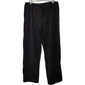 NWOT Women’s Black Floral Cotton Pajama Pants - Size L